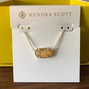 Kendra Scott Elisa Pendant Necklace In Citrine